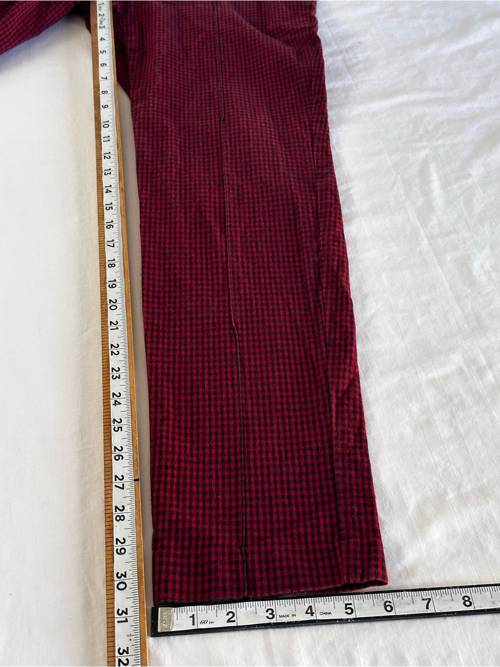 Vintage Spiegel Reflections Red & Black Gingham High Rise Tapered Pants Retro - Picture 9 of 12
